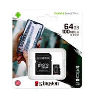 MEMORIA KINGSTON MICRO SD CANVAS SELECT PLUS 64GB UHS-I CLASE 10 C/ADAPTADOR (SDCS2/64GB) MEMORIA KINGSTON MICRO SD CANVAS SELECT PLUS 64GB UHS-I CLASE 10 C/ADAPTADOR (SDCS2/64GB)